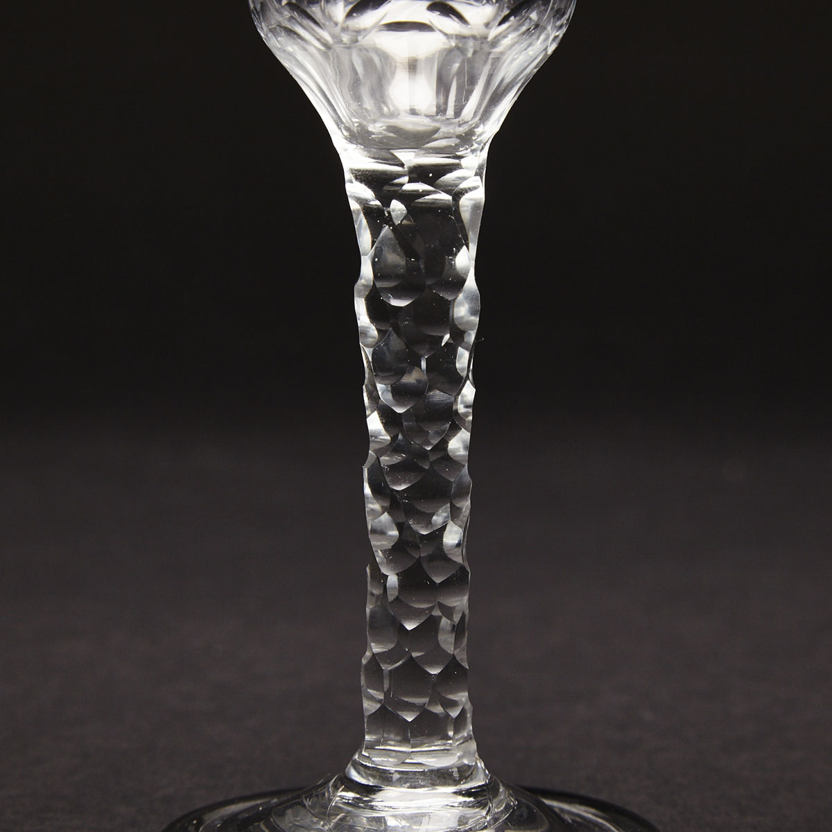 English Cut Glass Wine, 18th century