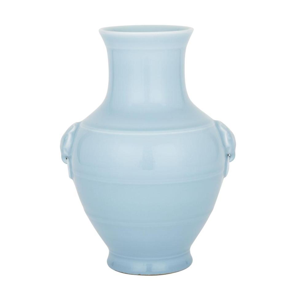 A Chinese Claire-de-Lune Archaistic Hu Vase 