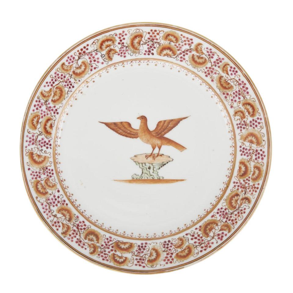 A Chinese Export Plate, Daoguang Period, Circa 1825