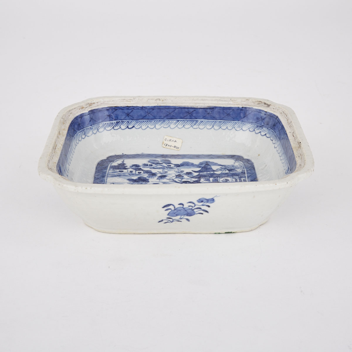 Chinese Export Blue and White Vessel, 19th Century