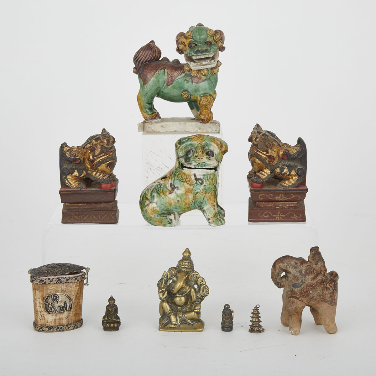 Group of Nine Asian Items, 19th Century