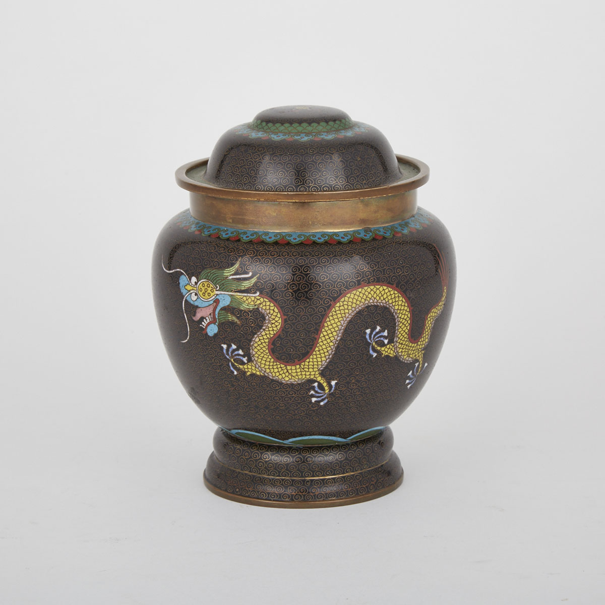 Cloisonne Dragon Jar, 20th Century