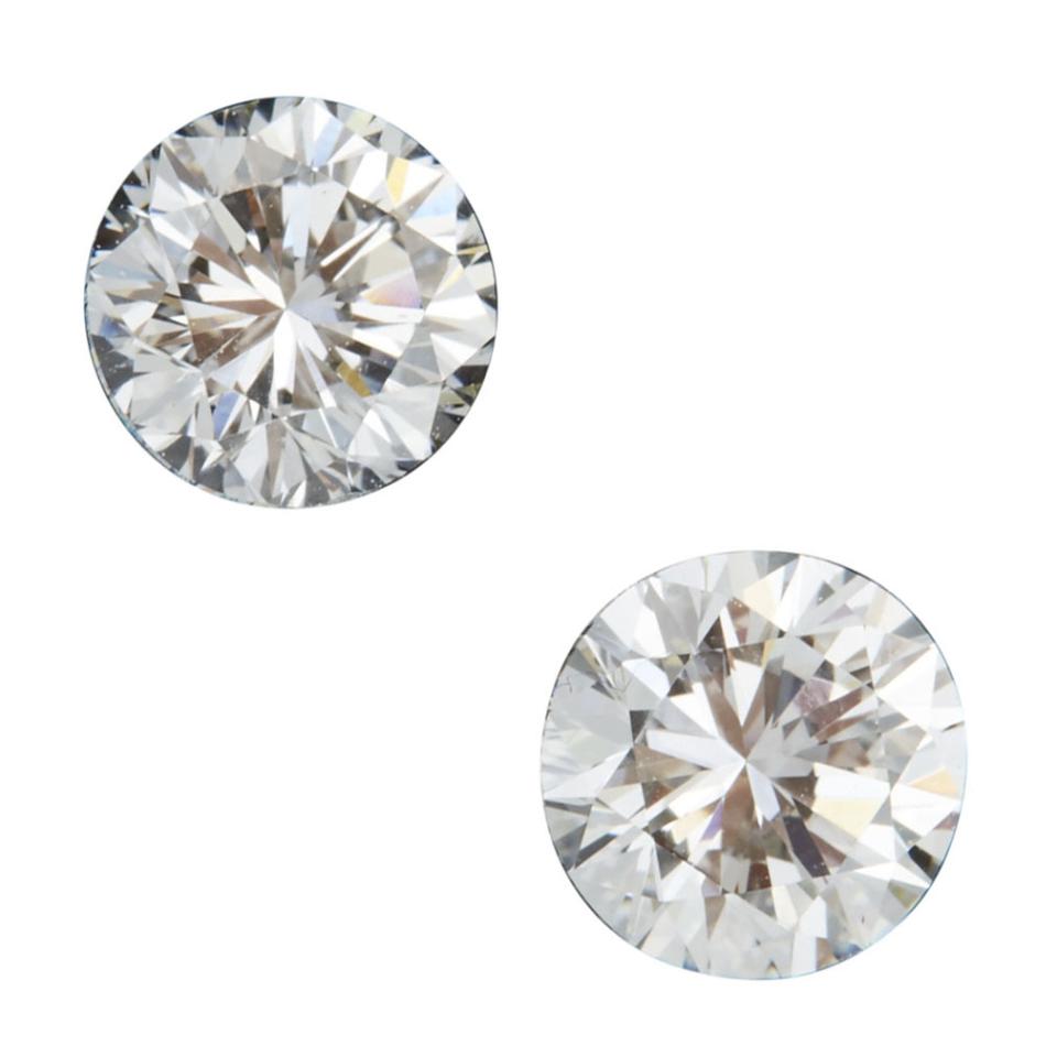Two Unmounted Brilliant Cut Diamonds;