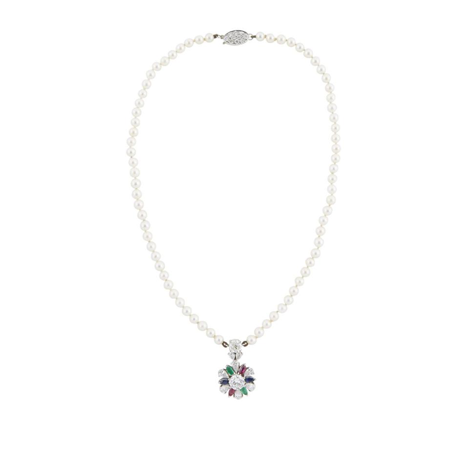 Birks Single Strand Cultured Pearl Necklace 