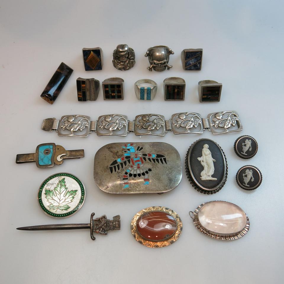 Quantity Of Silver And Silver-Plated Jewellery; Etc