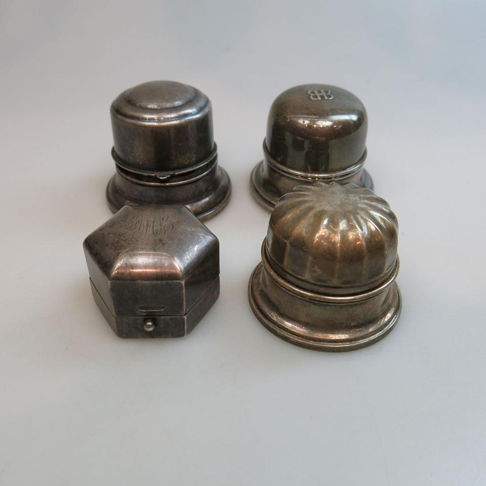 Four Birks Sterling Silver Ring Boxes