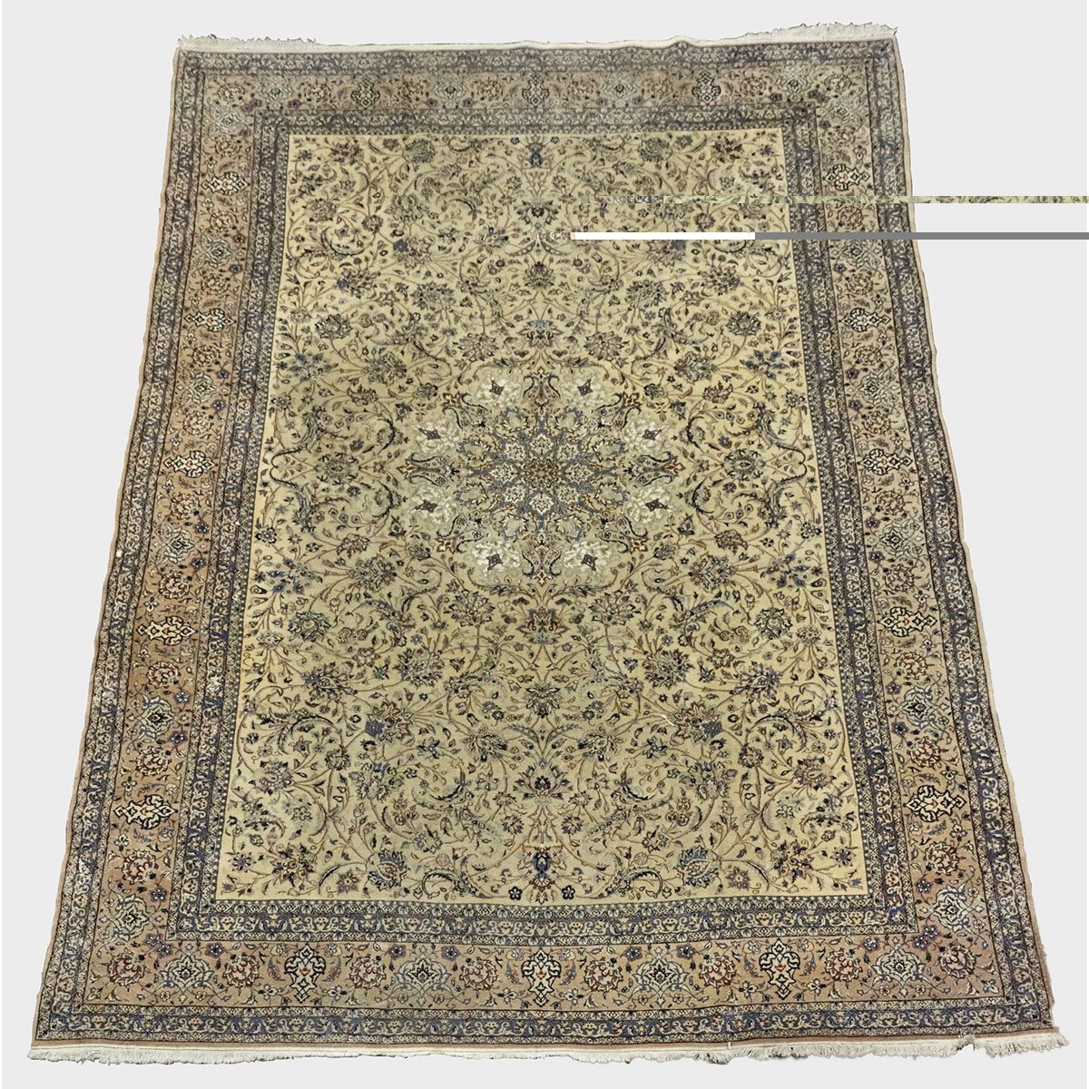 Silk and Wool Nain Carpet, late 20th century, Persian