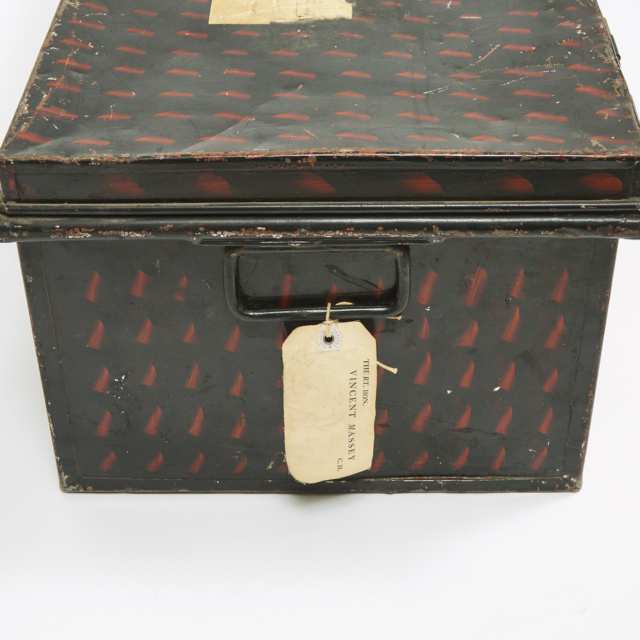 Lord Tweedsmuir Large Tole Uniform Box, early 20th century