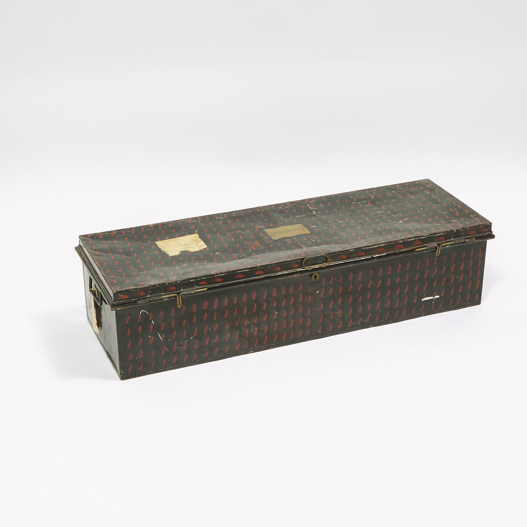 Lord Tweedsmuir Large Tole Uniform Box, early 20th century