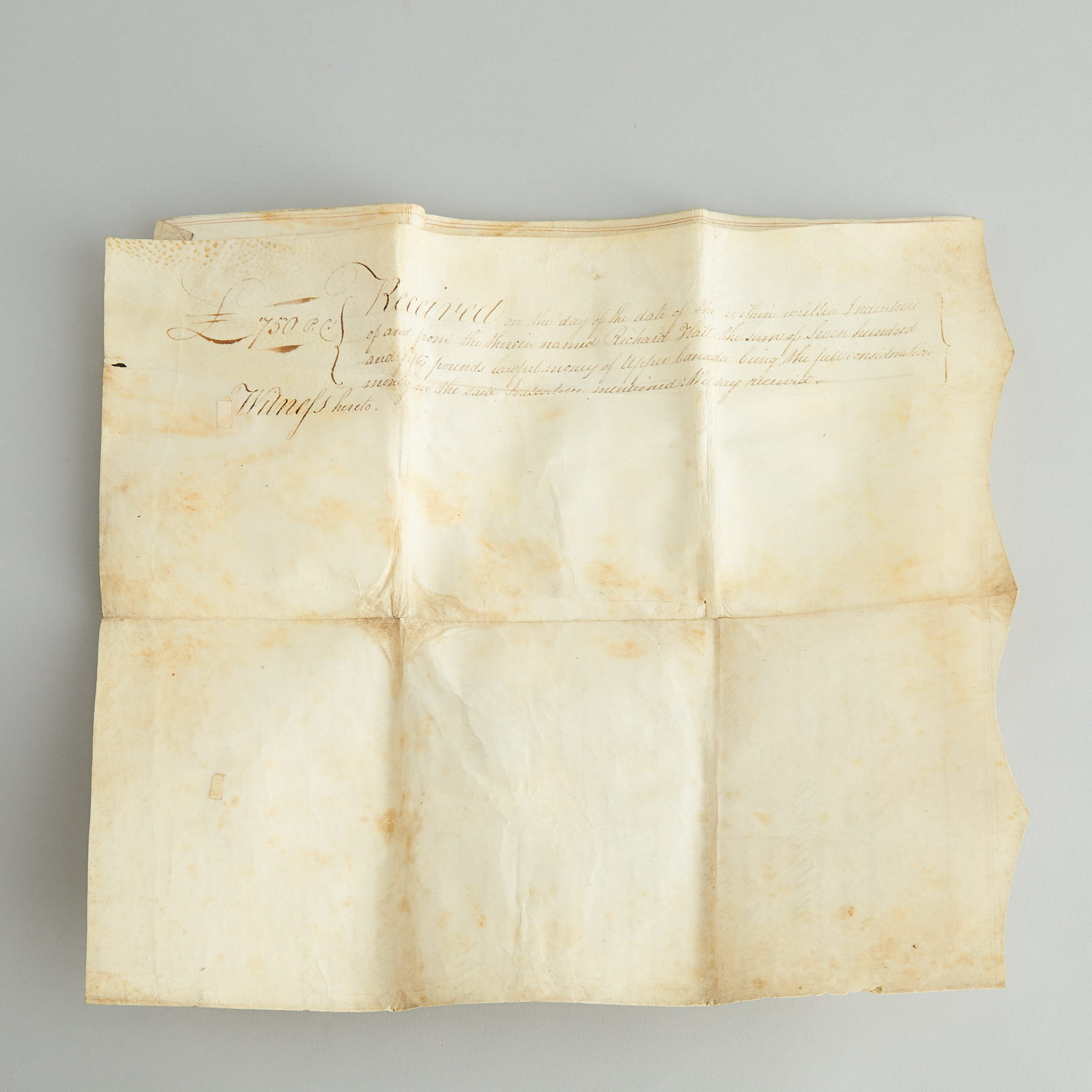 Ancaster, Niagara District Parchment Indenture, January 5, 1808