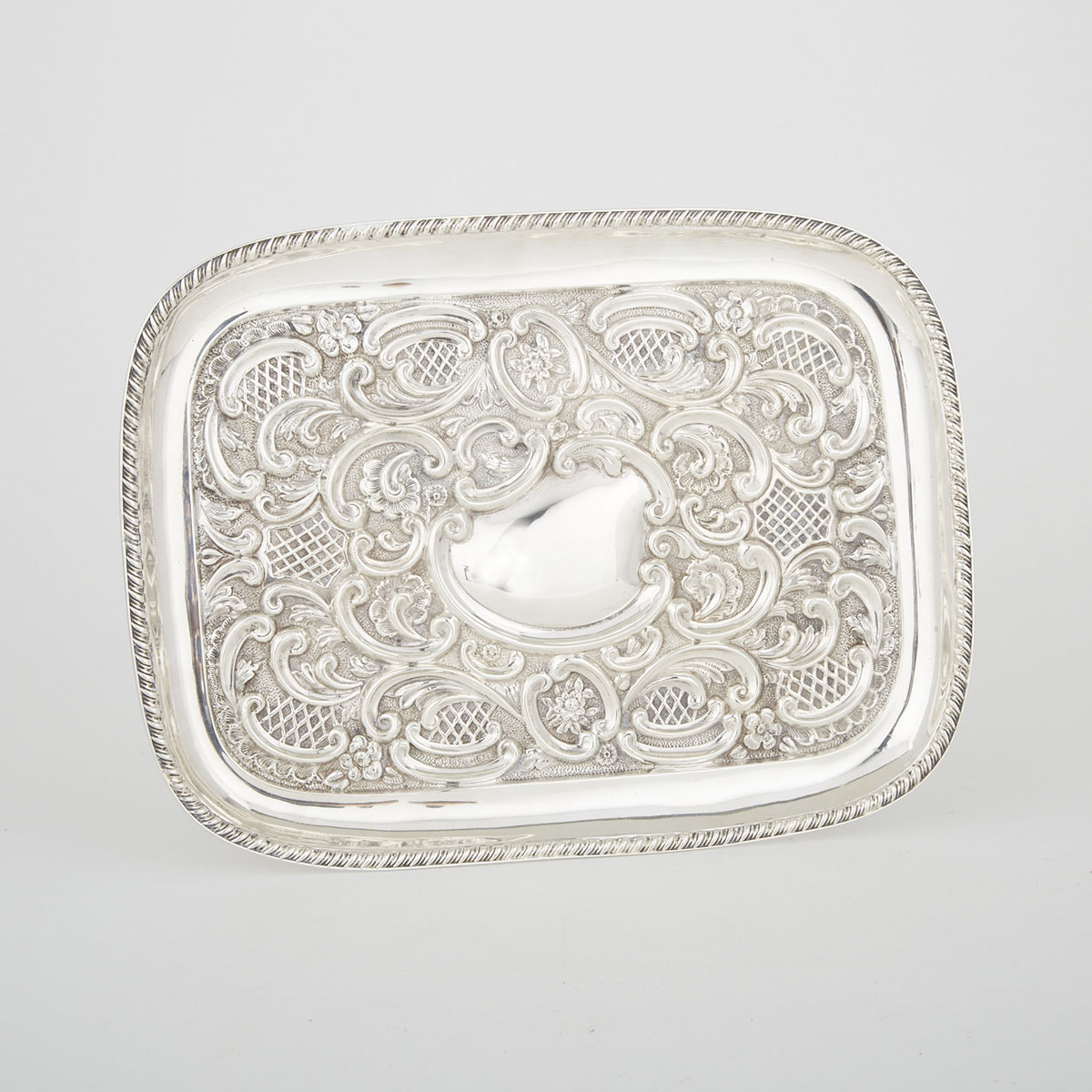Late Victorian Silver Tray, H. Hayes, Birmingham, 1896