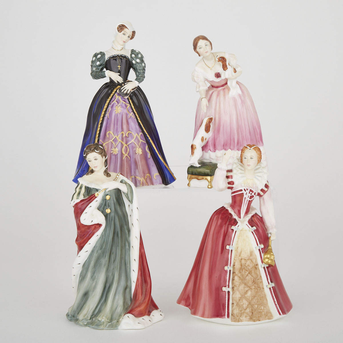 Four Royal Doulton Figures, ‘Queens of the Realm’, c.1986-88