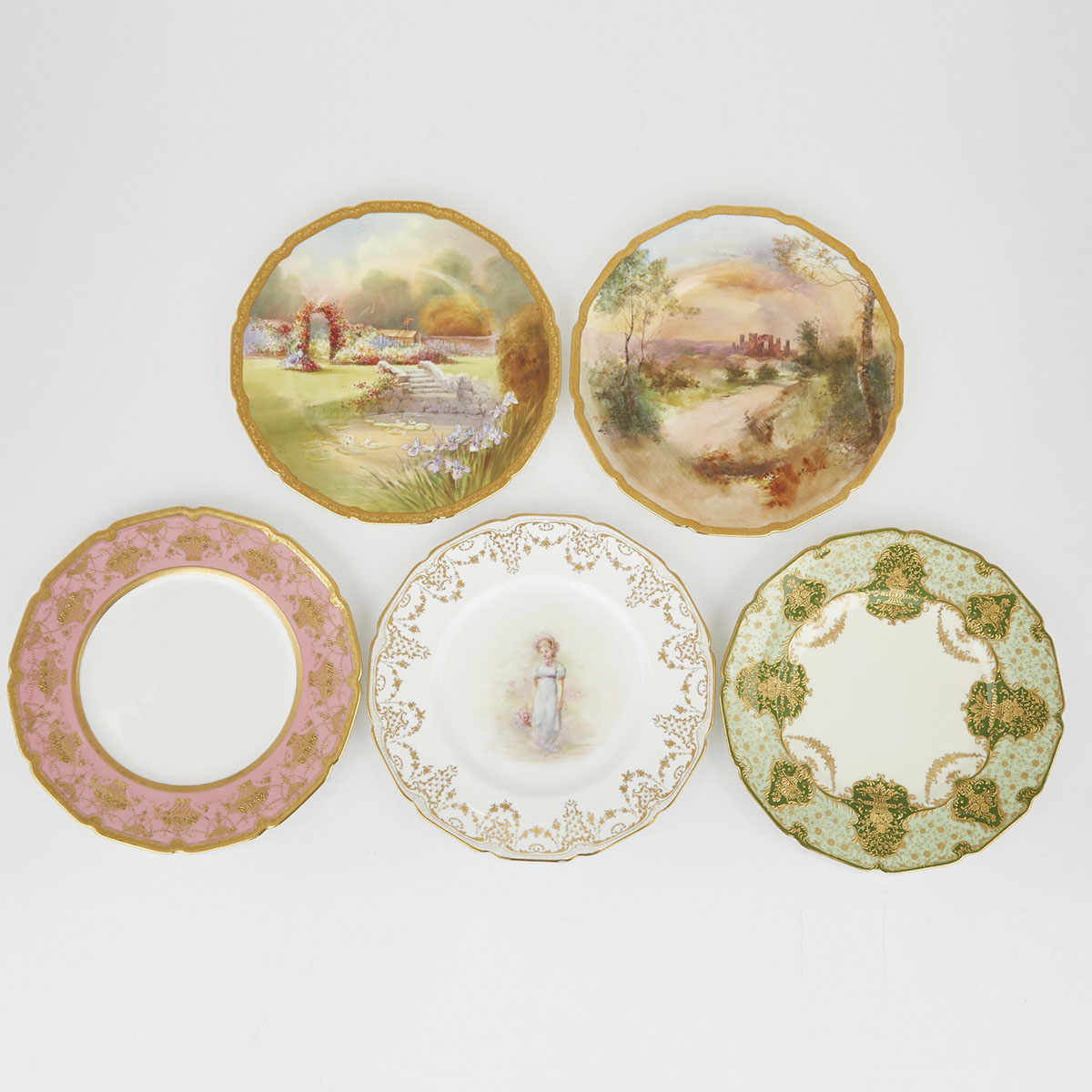 Five Royal Doulton Plates, early 20th century