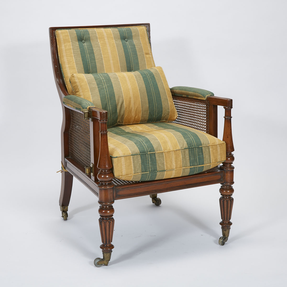 George IV Caned Mahogany Library Chair, c.1825