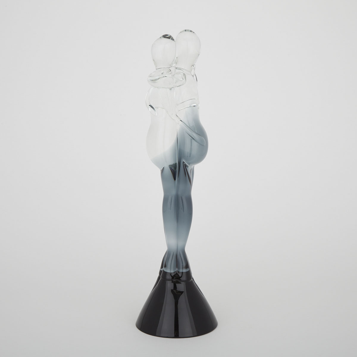 Murano Glass Sculpture of an Embracing Couple, c.1980