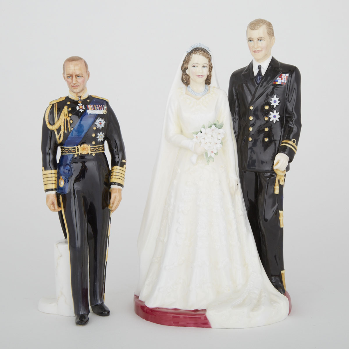 Two Royal Doulton Portrait Figures of H.M. The Queen and H.R.H. Prince Philip, Duke of Edinburgh, c.1981-97