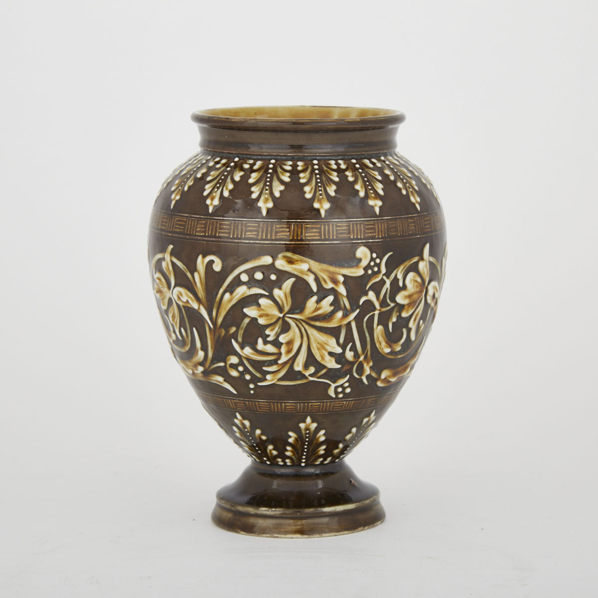 Doulton Lambeth Stoneware Vase, Florence Roberts, 1883