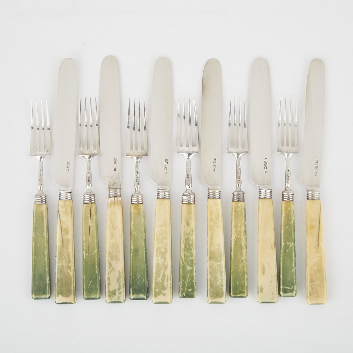 Six William IV Silver Dessert Knives and Six Forks, Joseph Law, Sheffield, 1830
