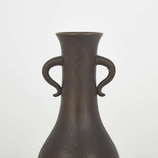 A Japanese Bronze Vase, Meiji Period