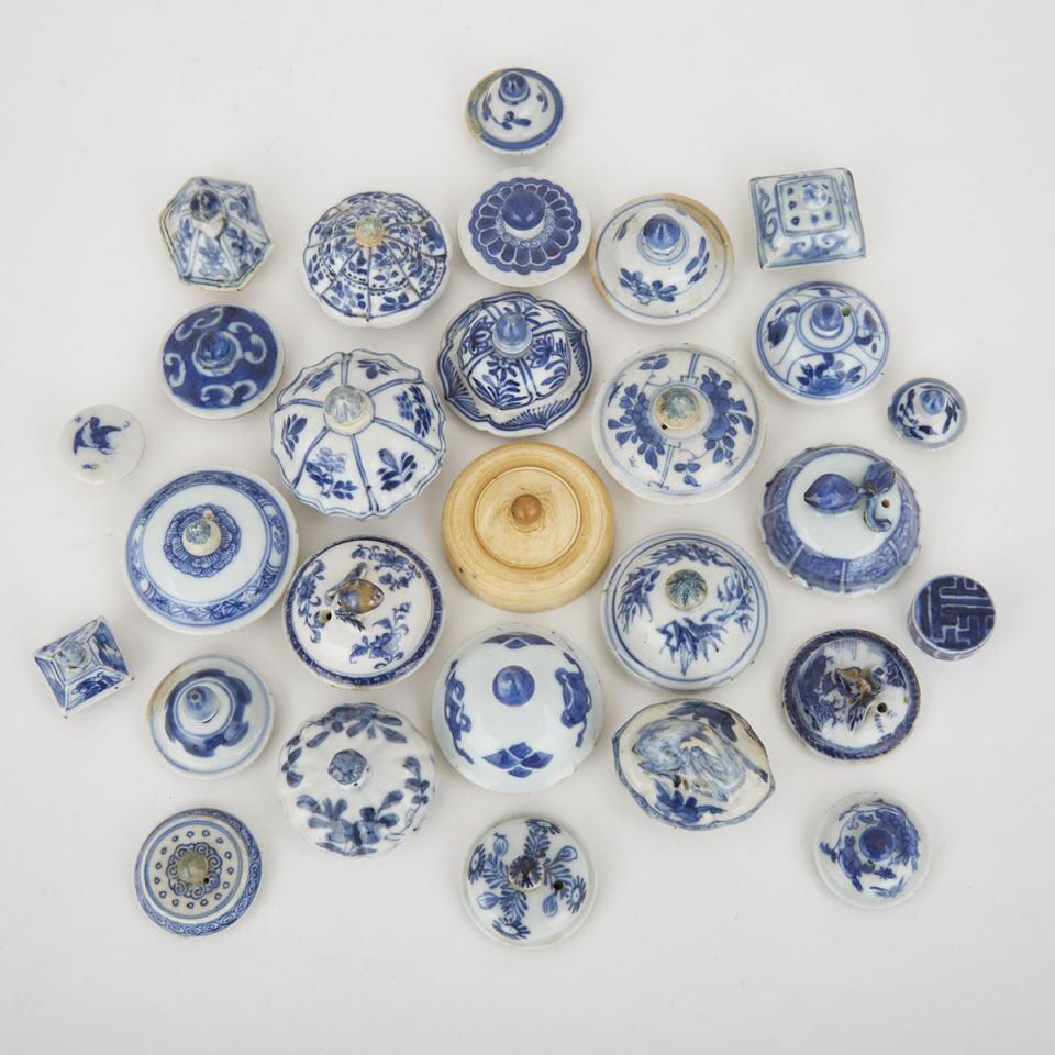 A Group of Twenty-Eight Teapot Covers, 19th Century