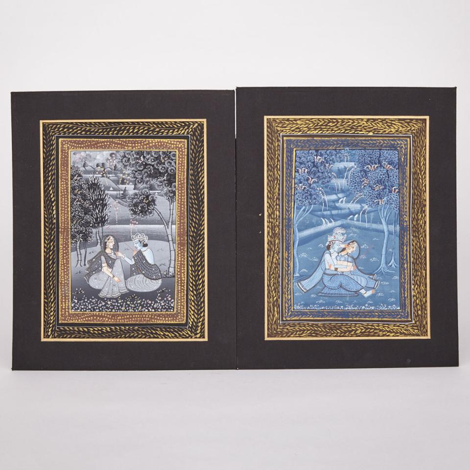 Two Indian Miniatures, 20th Century