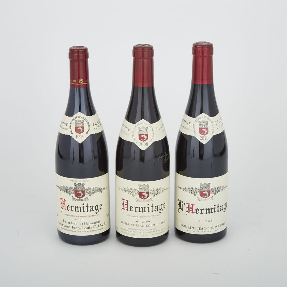 JEAN-LOUIS CHAVE HERMITAGE 1996 (1)
JEAN-LOUIS CHAVE HERMITAGE 2008 (1)
JEAN-LOUIS CHAVE HERMITAGE 2010 (1) 100 WA