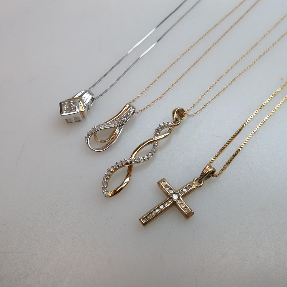 4 x 10k Gold Chain and Pendants
