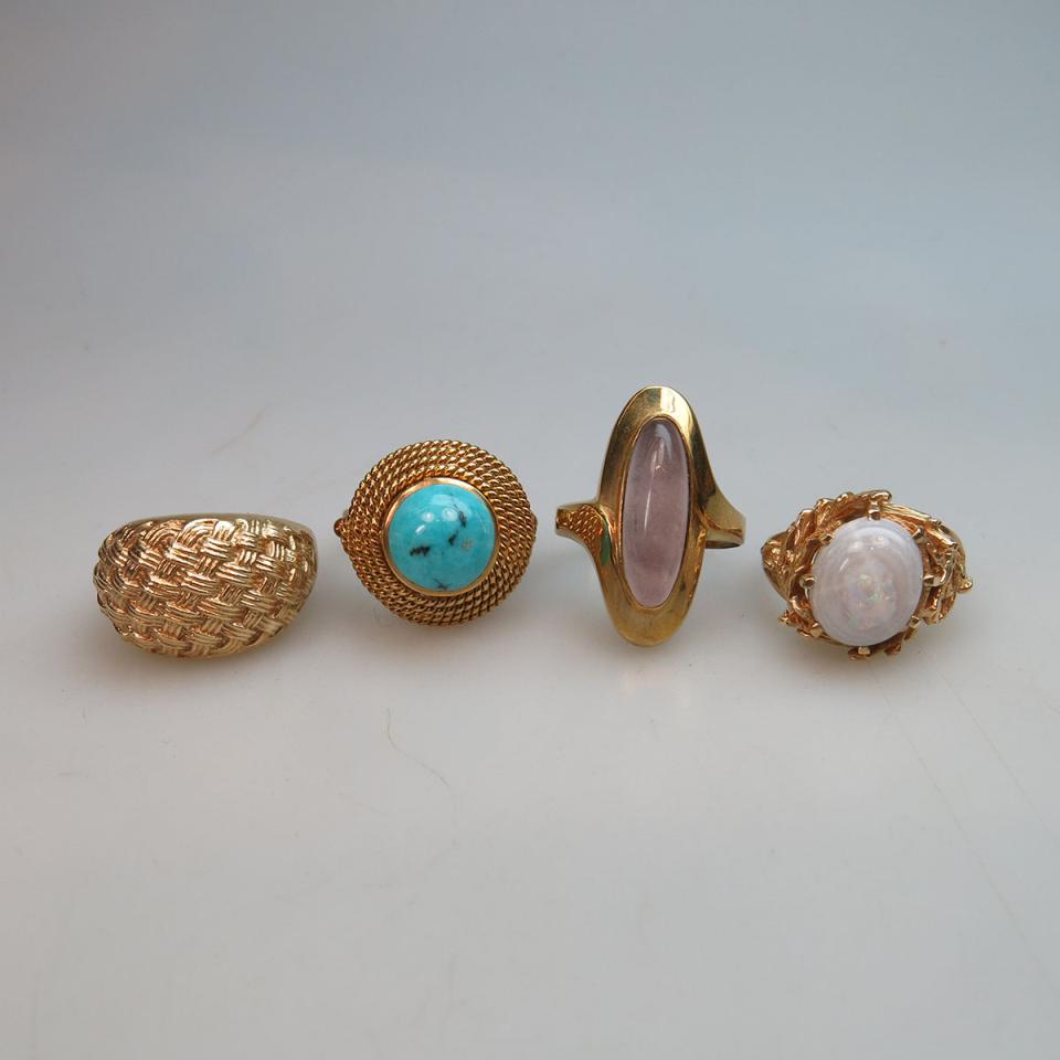 4 Yellow Gold Rings