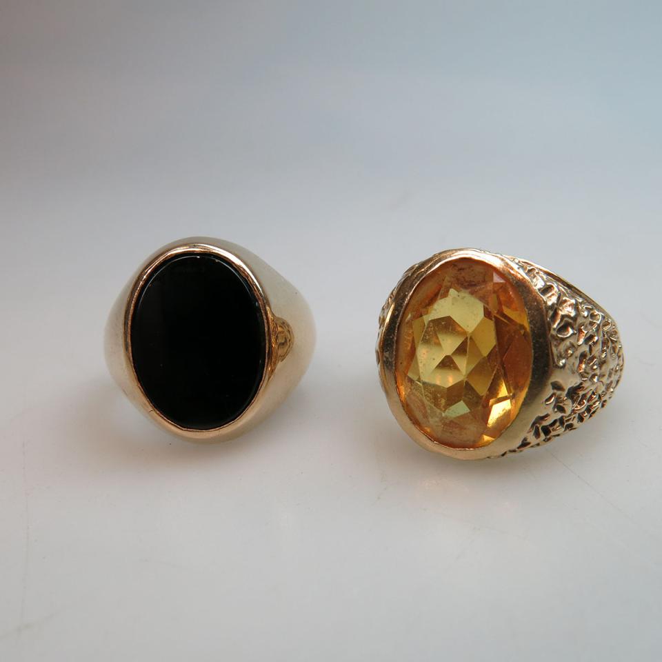 Two 10k Yellow Gold Rings