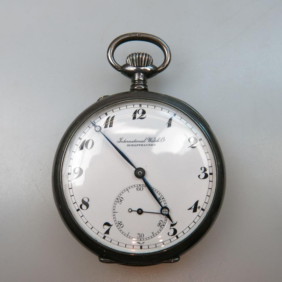 International Watch Co. - Schaffhausen Openface, Stem Wind, Pin Set Pocket Watch