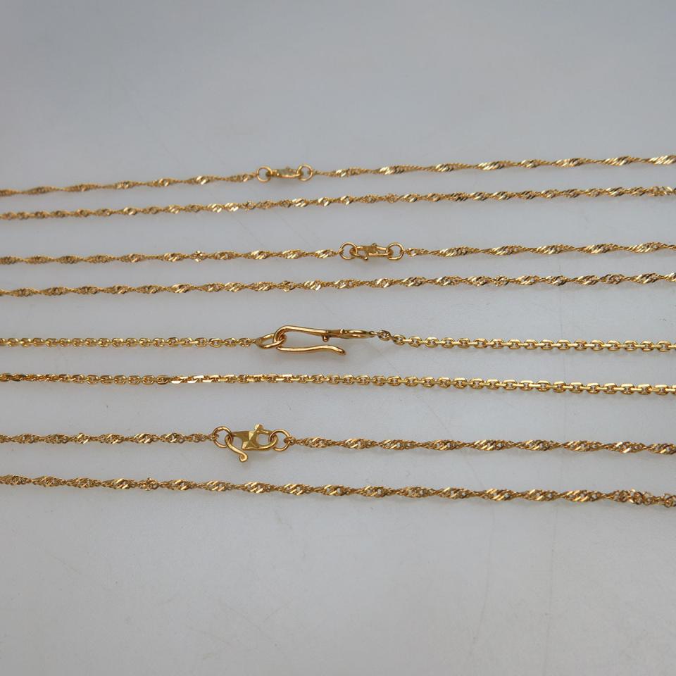 4 x 22k Yellow Gold Chains