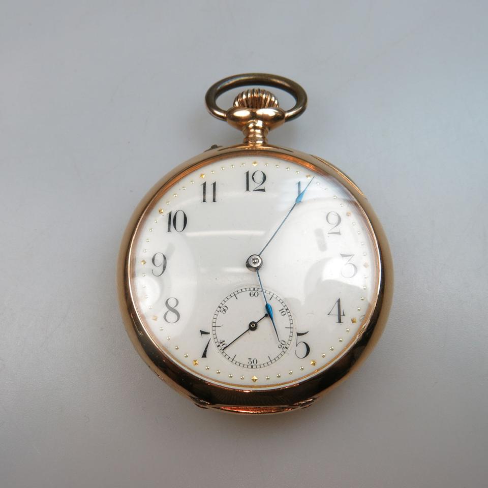 Non-Magnetic Watch Co. Of America Openface, Stem Wind, Pin Set Pocket Watch