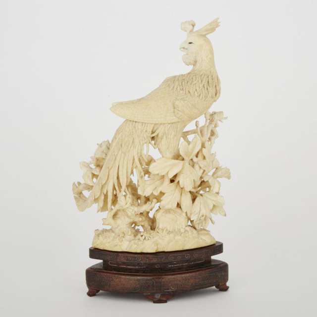 An Ivory Carving of a Phoenix, Early 20th Century