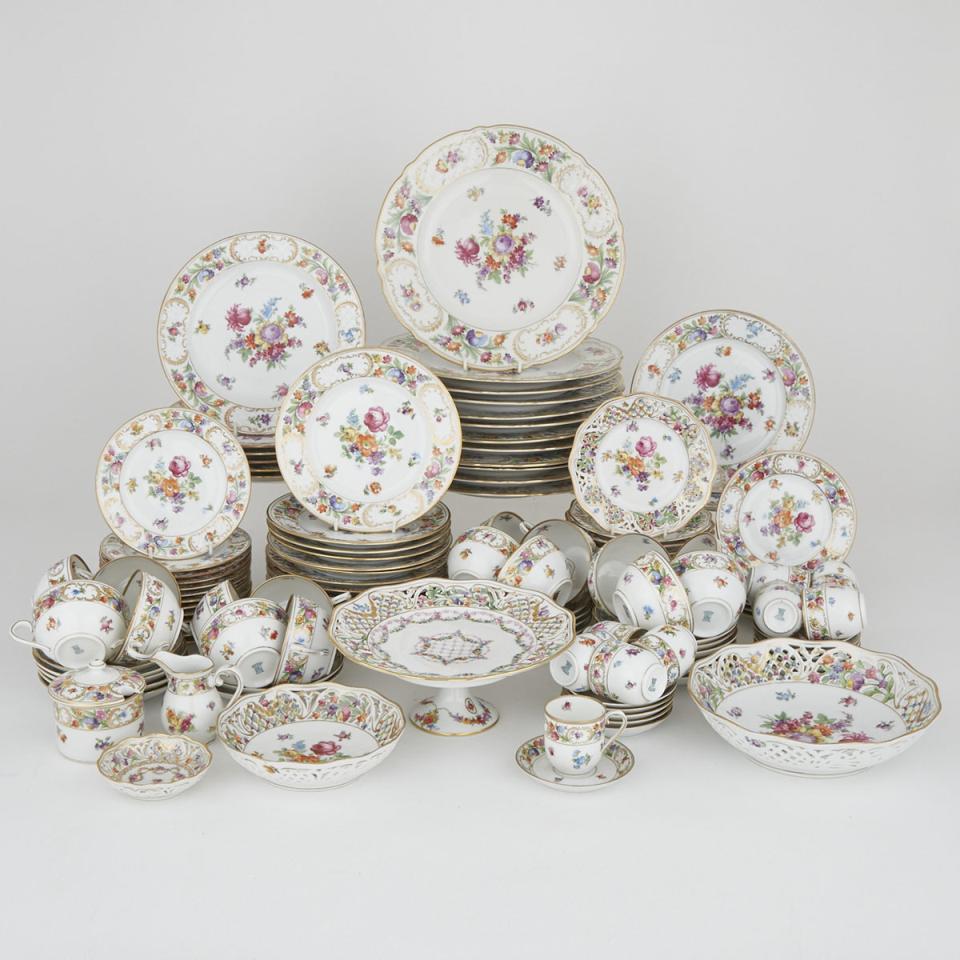 Schumann Floral Decorated Assembled Service, 20th century