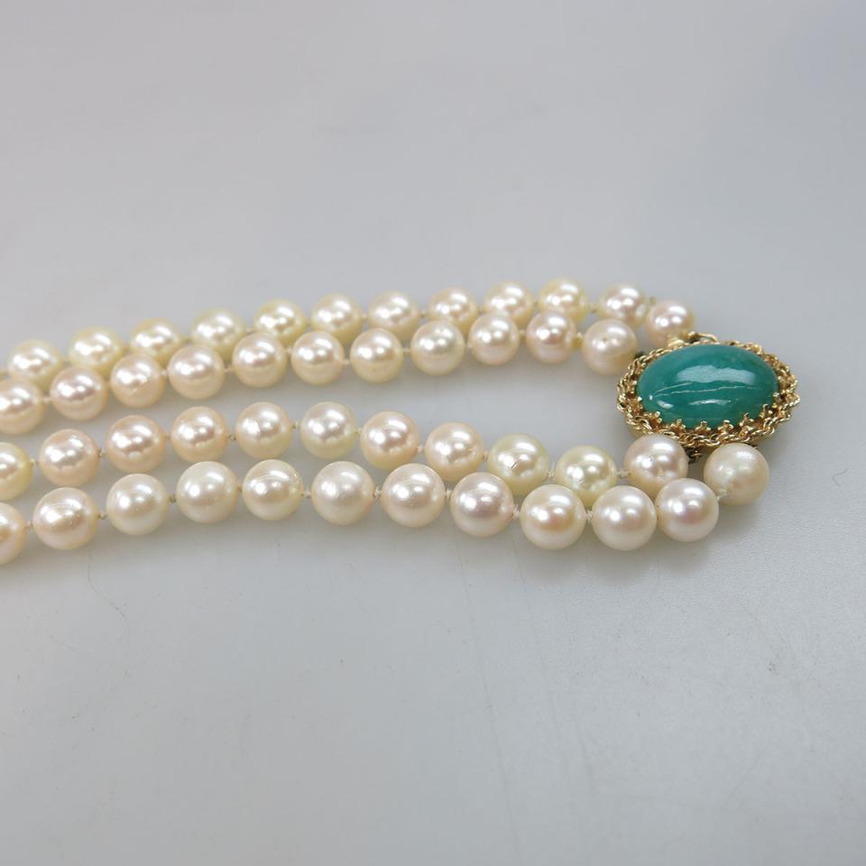 Birks Double Strand Cultured Pearl Necklace