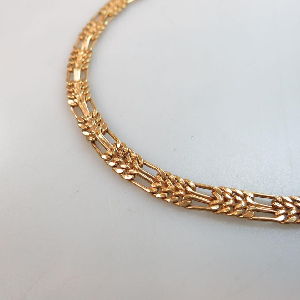 14k Yellow Gold Modified Double Curb Link Chain