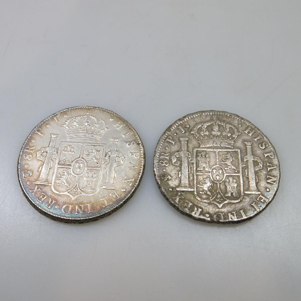 Two Bolivian 8 Reales