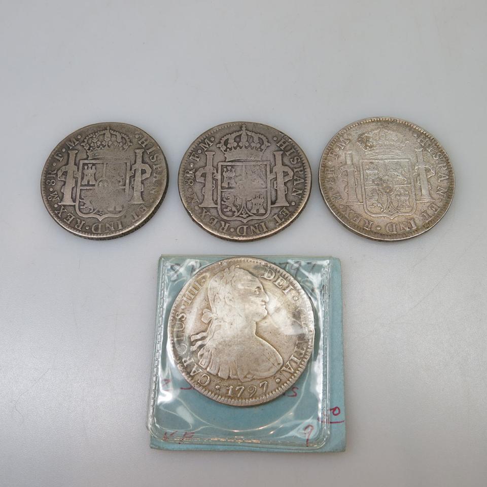 Four Mexican 8 Reales