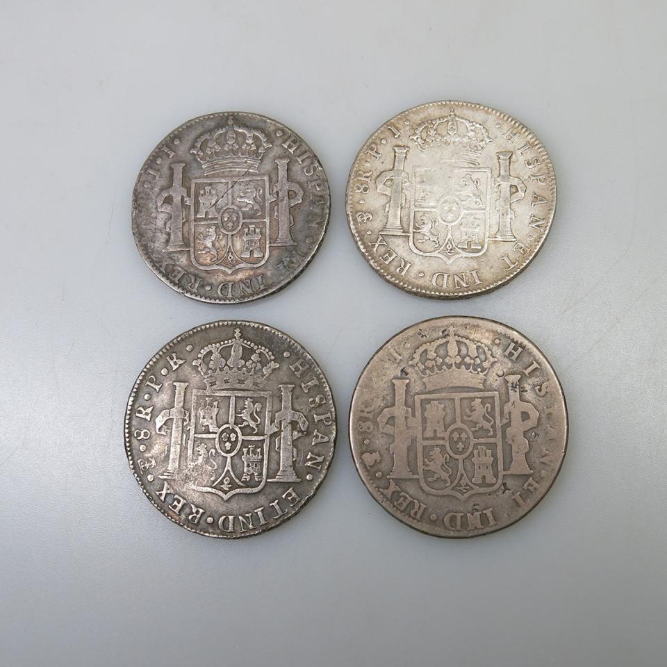 Four Bolivian 8 Reales