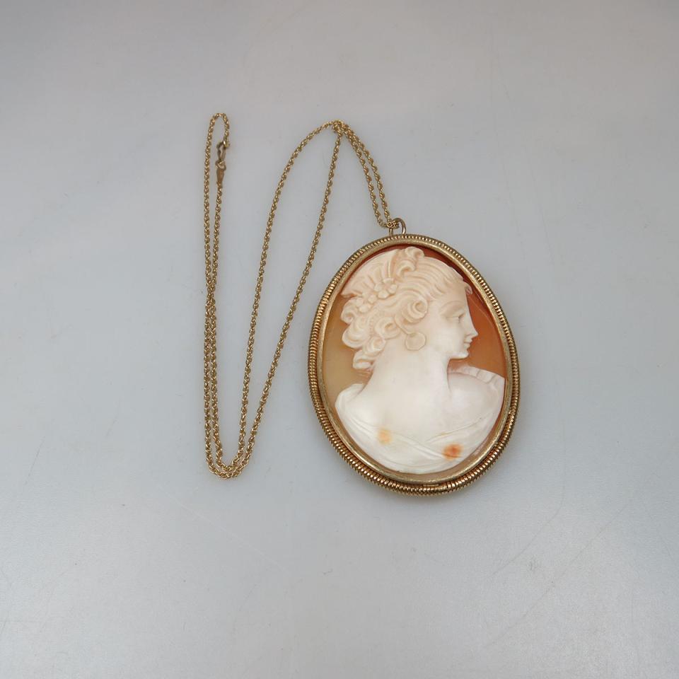 Oval Carved Shell Cameo