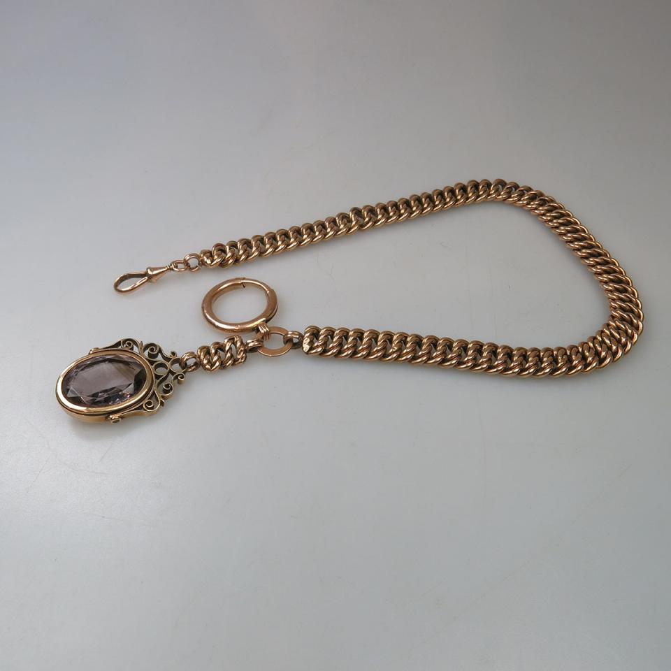 Austro-Hungarian 14k Rose Gold Pocket Watch Chain