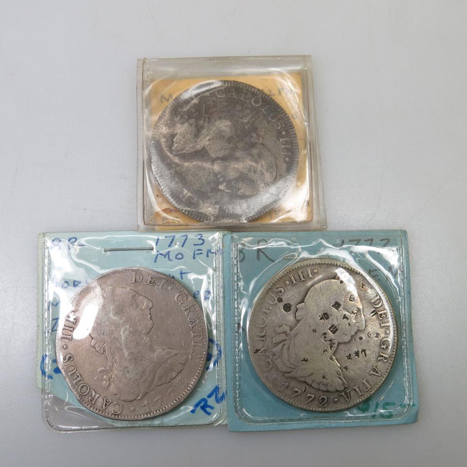 Three Mexican 8 Reales