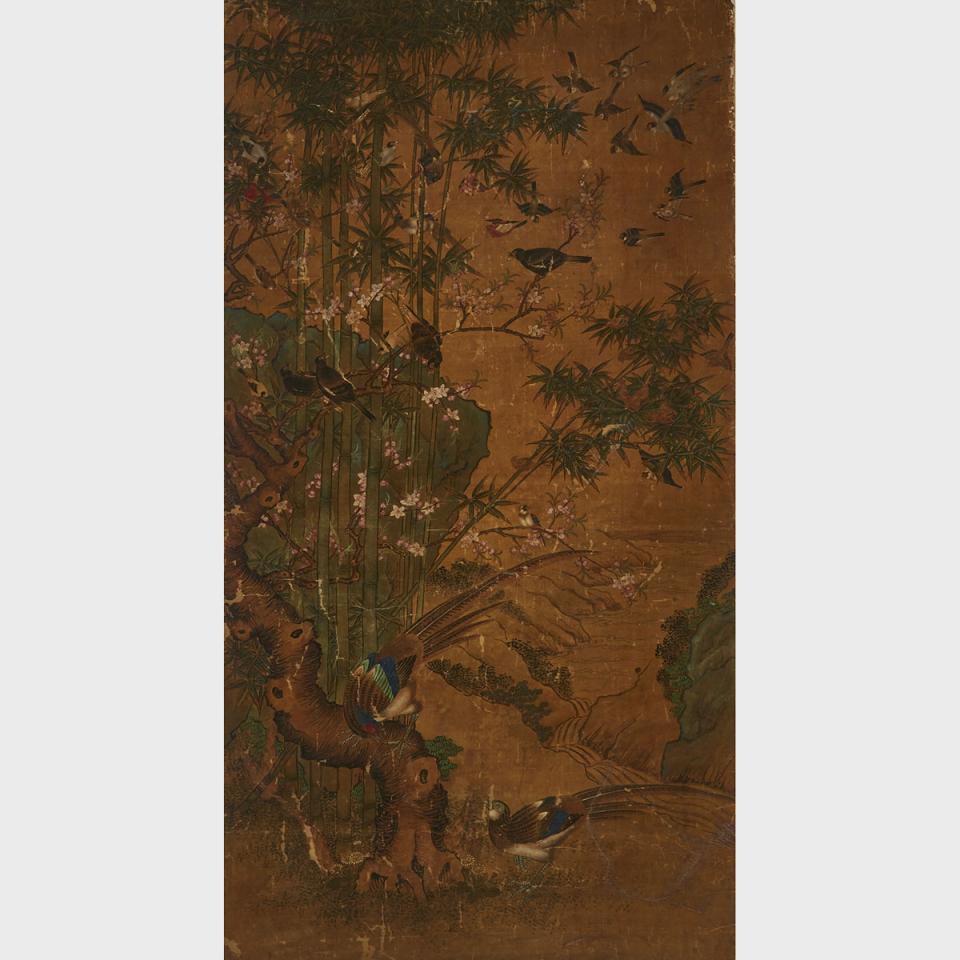 Flower and Birds Painting, 18th/19th Century