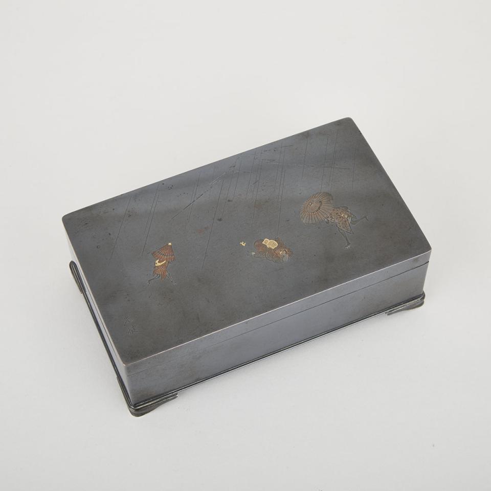 A Japanese Silver Box, Taisho Period