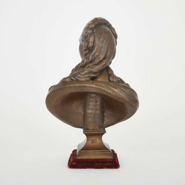 French Bronze Bust of Madame du Barry, After the Model by Panjou du Roy, 19th century