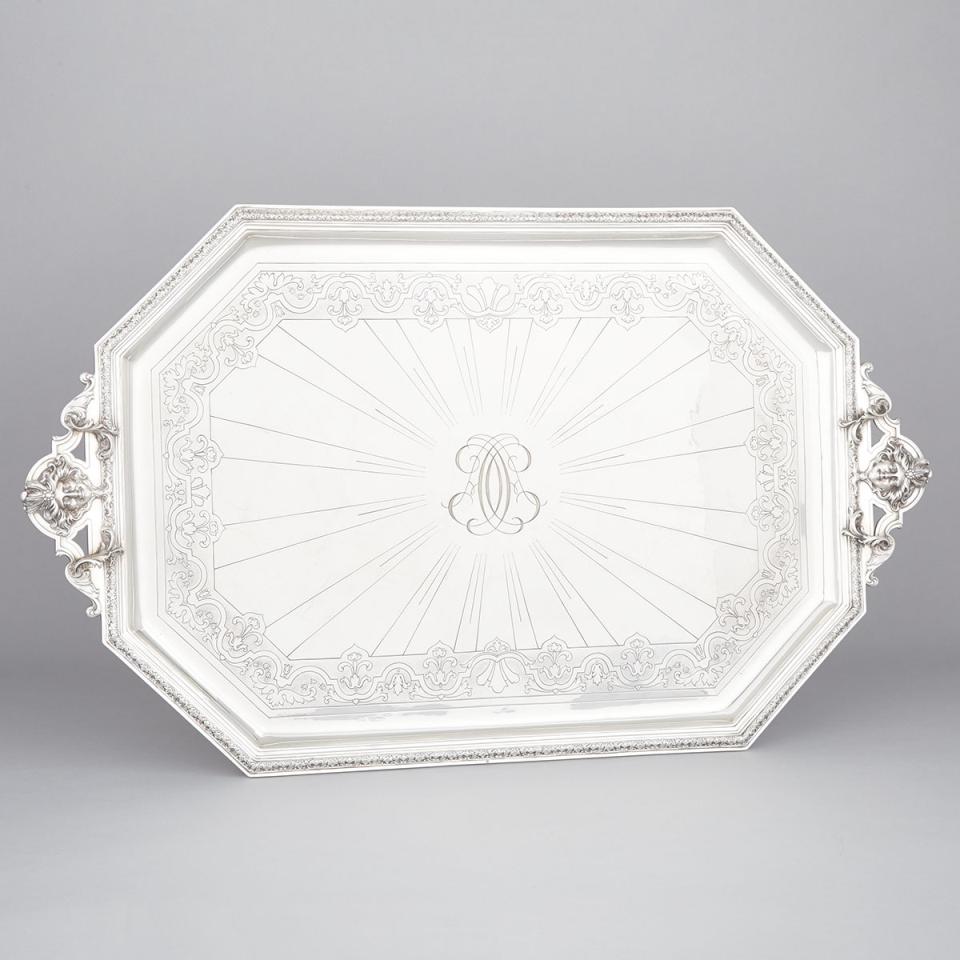 French Silver Serving Tray, Cardeilhac, Paris, c.1900