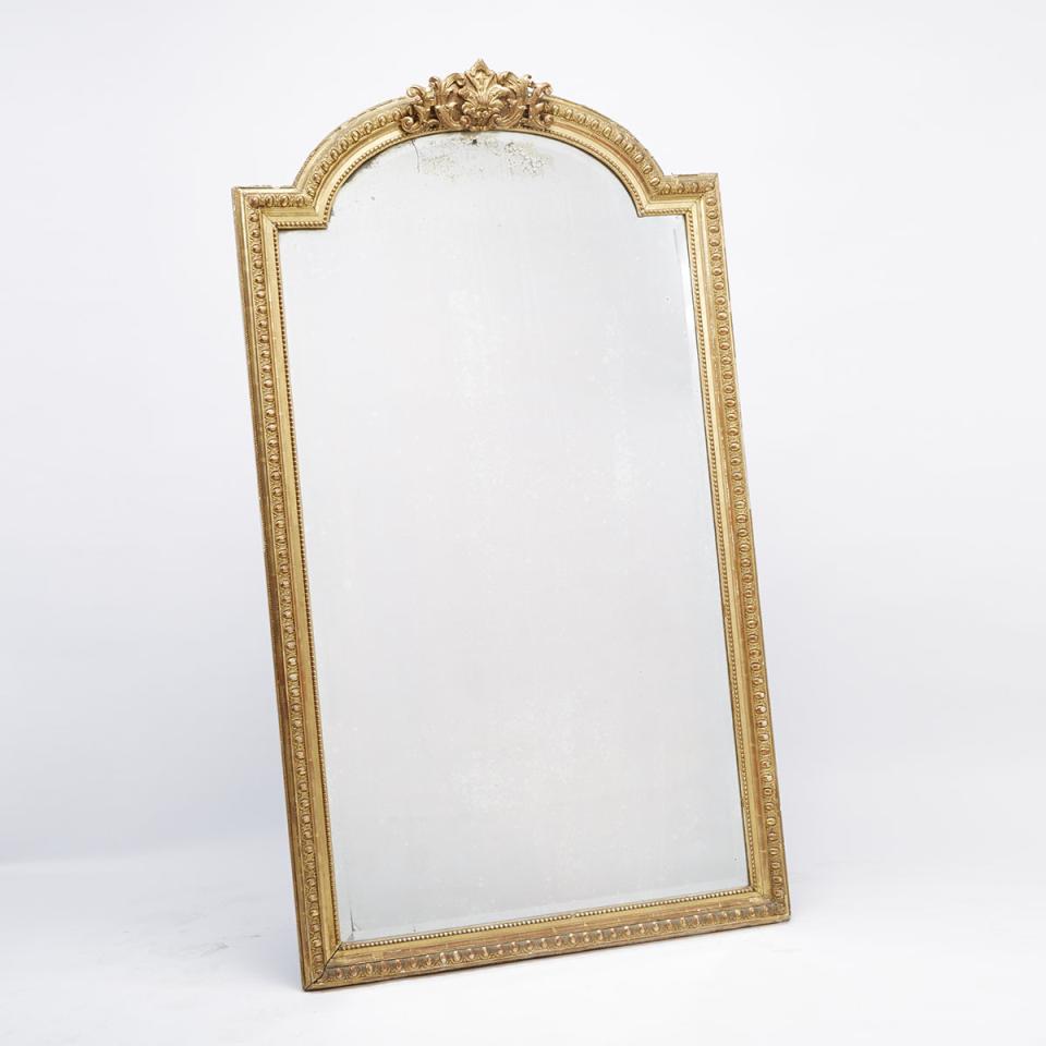 Large Giltwood Overmantle Mirror, 19th century
