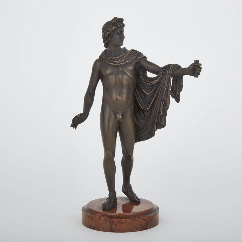Italian Bronze Model of The Apollo Belvedere, After the Ancient, 19th century