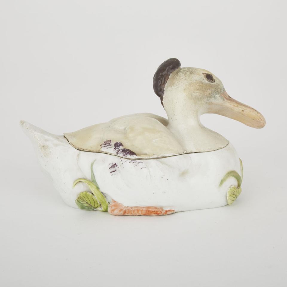 Chelsea Duck-Form Tureen and Cover, c.1755