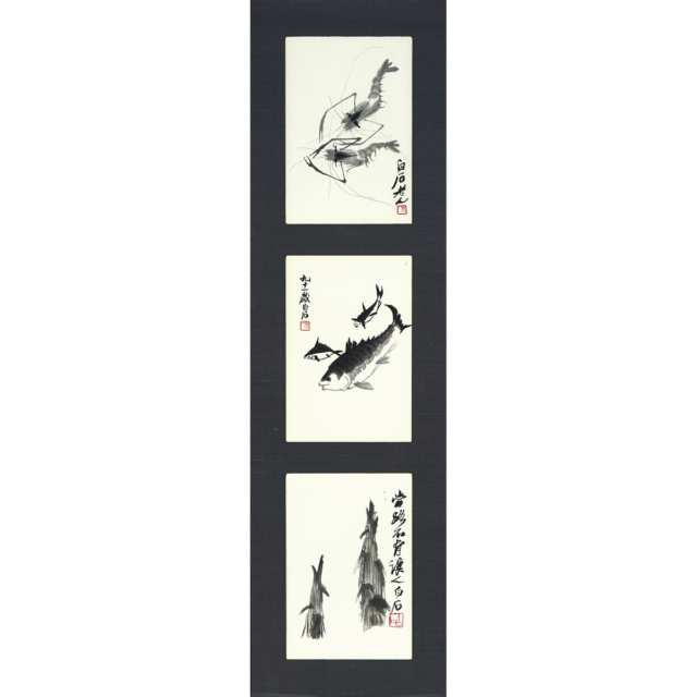 After Qi Baishi (1864-1957), A Group of Twelve Woodblock Prints